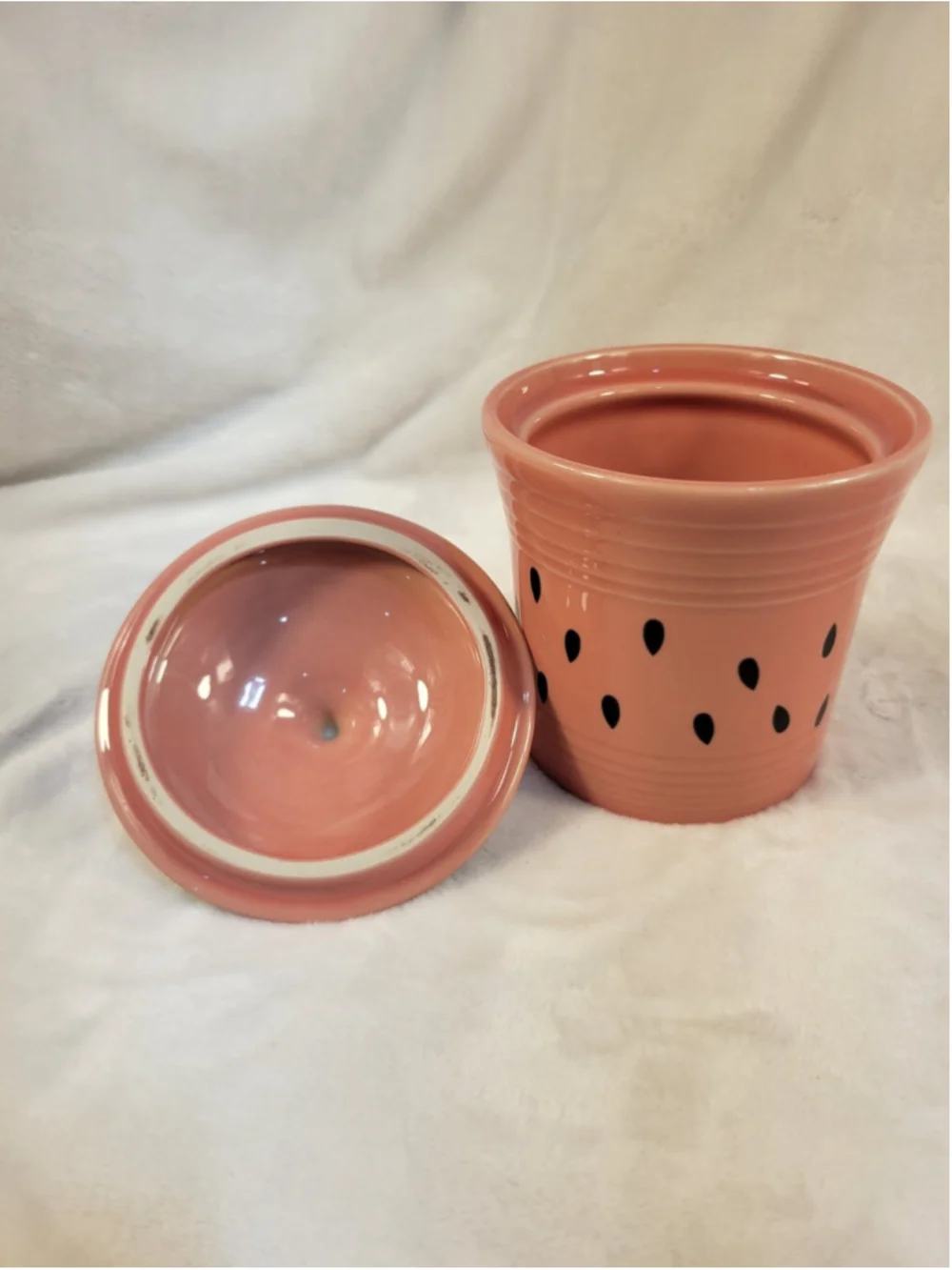 New Fiestaware FTCCO Exclusive Watermelon Jam Jar In Peony
